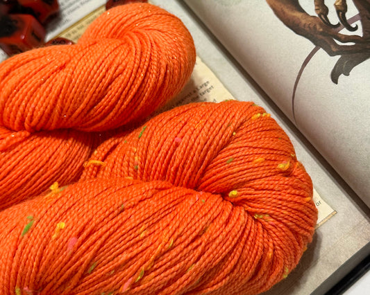 Tarrasque’s Inferno – Neon Orange Hand-Dyed Yarn