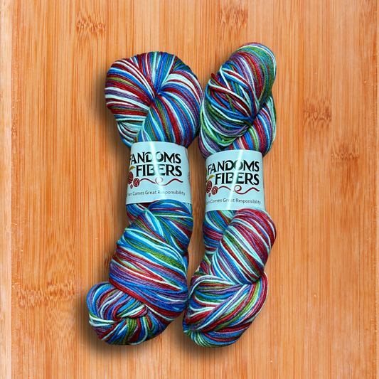 Get in the Mech – Self-Striping Hand Dyed Yarn