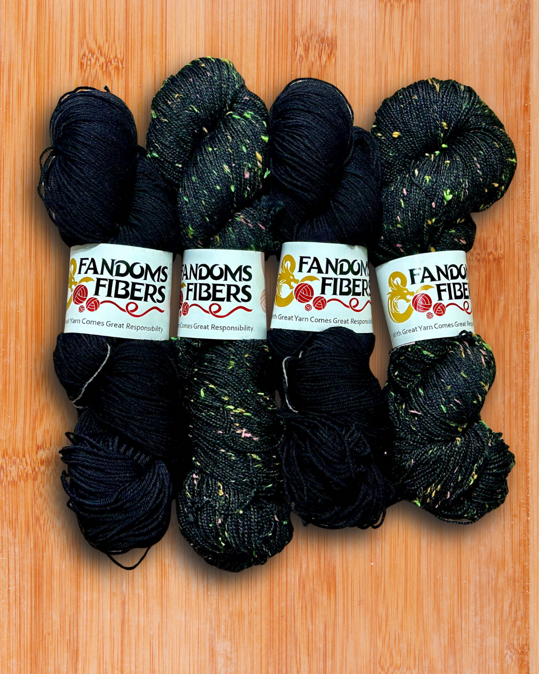The Durge – Solid Black Yarn by Fandoms and Fibers